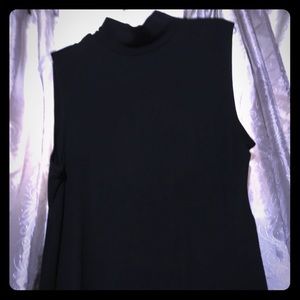 Sleeveless mock turtleneck top